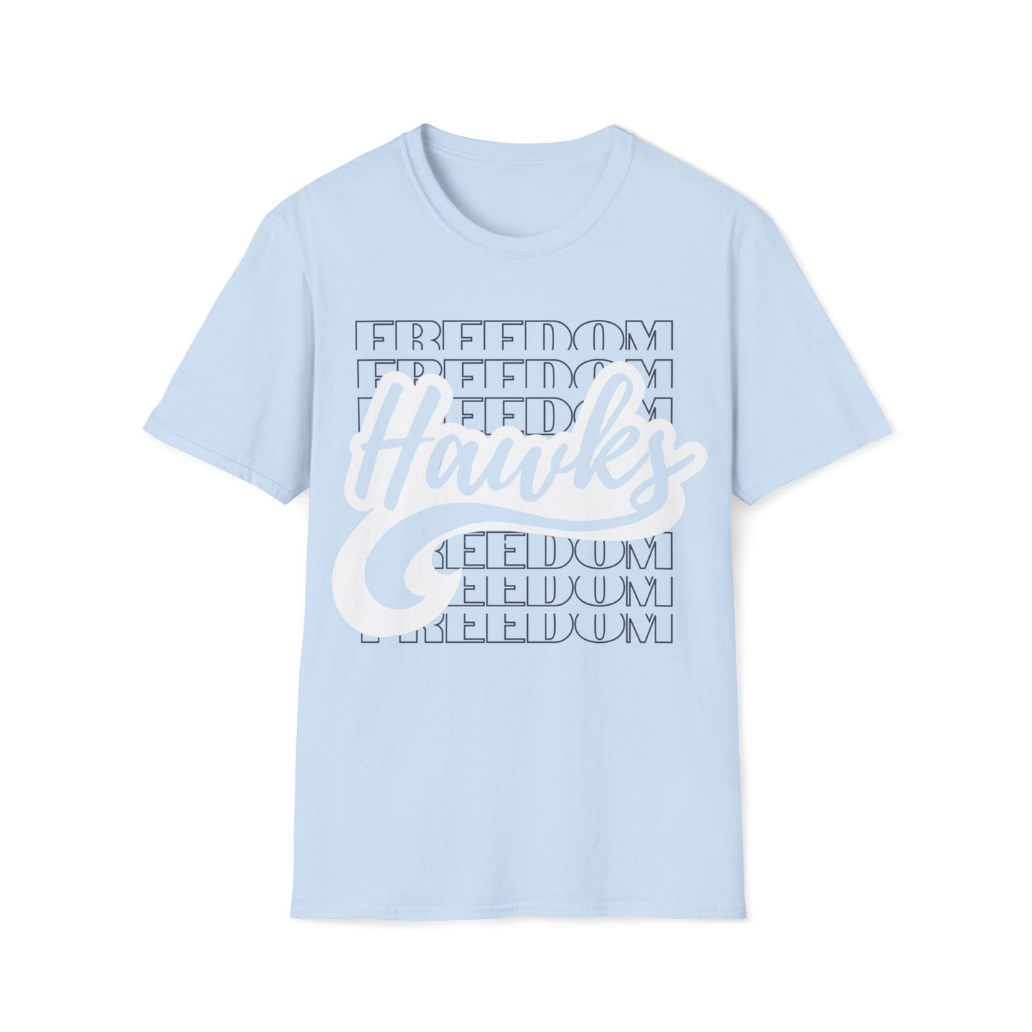Unisex (Men's Sizing) Softstyle Tee Freedom ES Hawks White Shadow Overwrite
