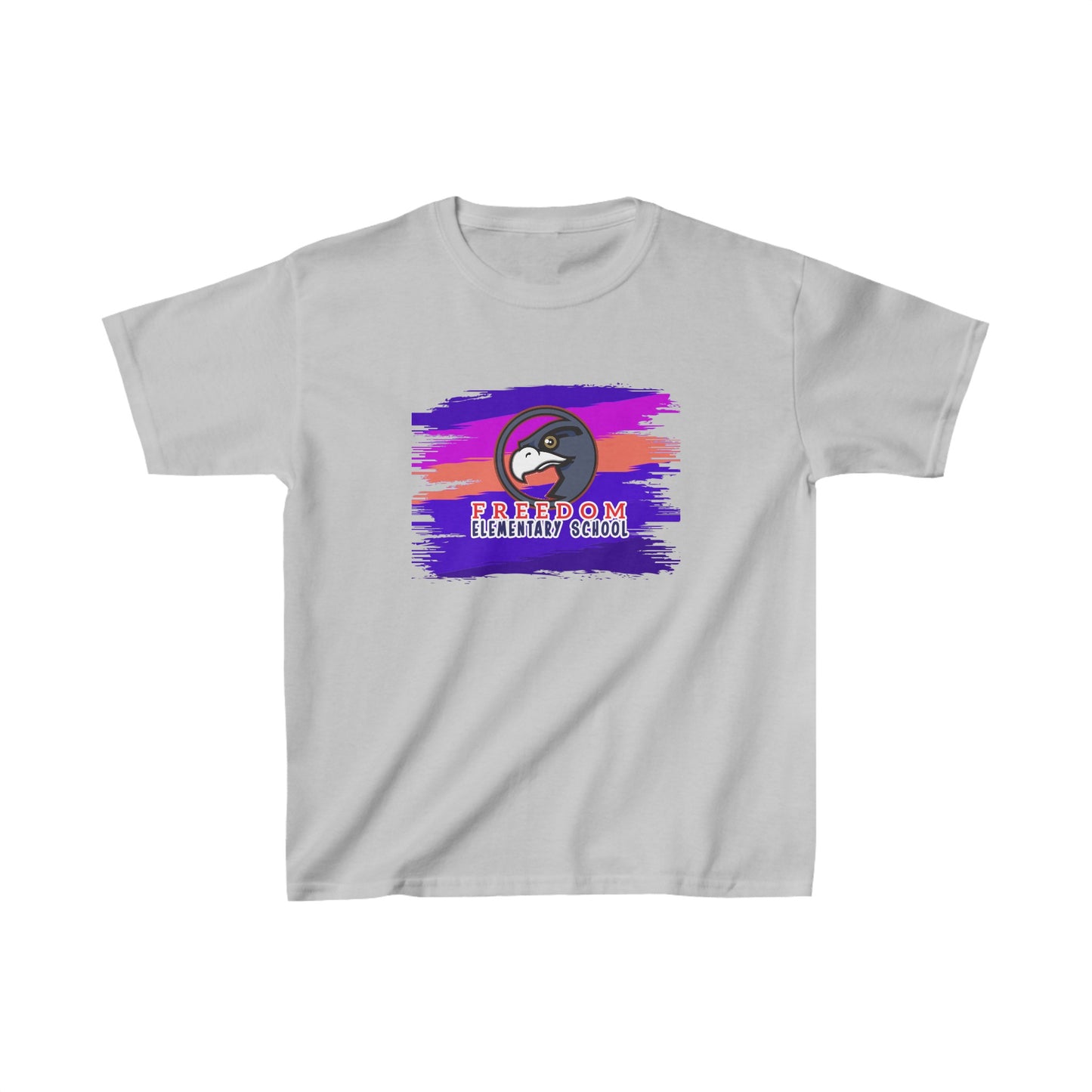 Kids Heavy Cotton™ Tee Freedom ES Rainbow Scribble