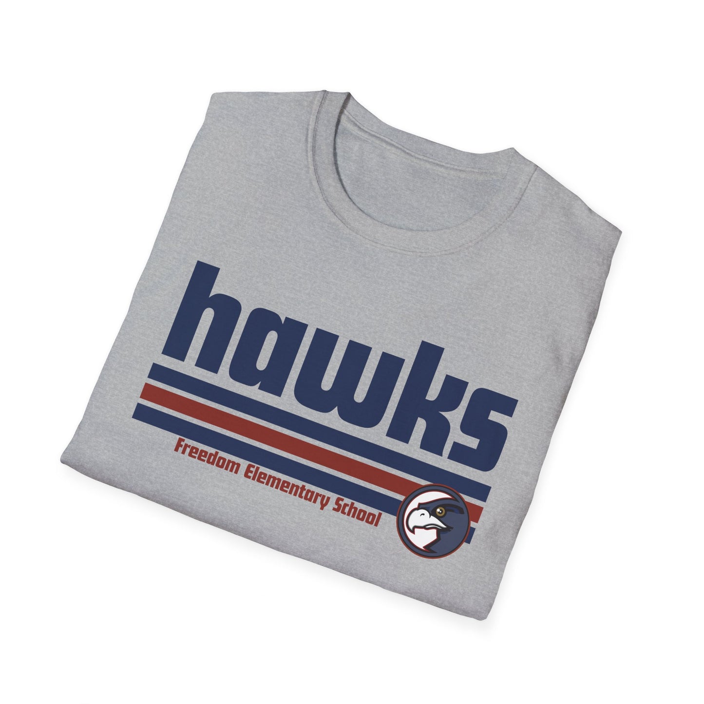 Unisex (Men's Sizing) Softstyle Tee Freedom ES Hawks Retro