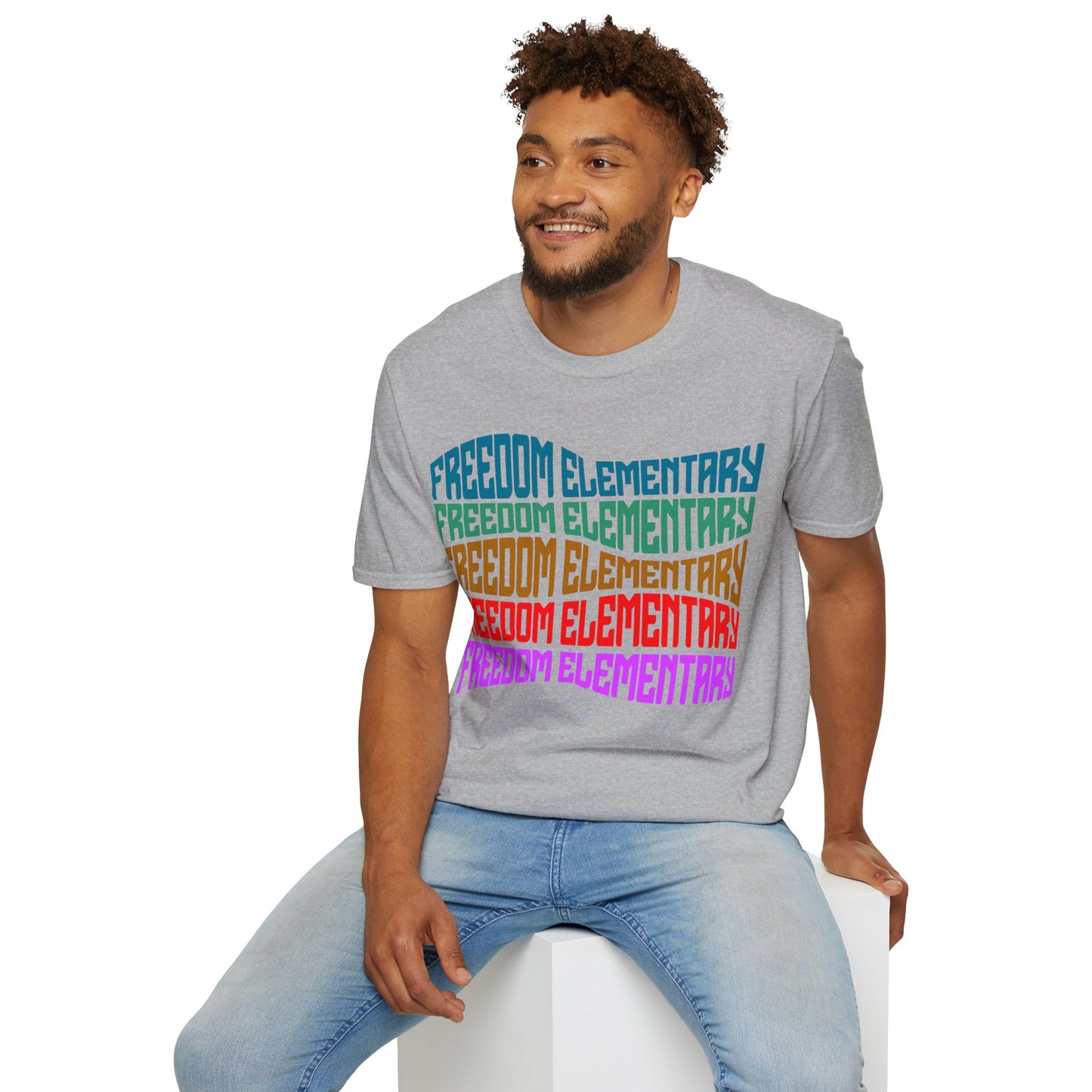 Unisex (Men's Sizing) Softstyle Tee Freedom ES Distorted Repeat