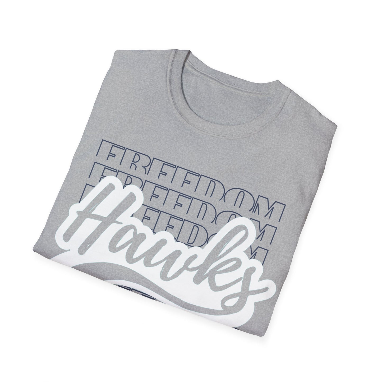 Unisex (Men's Sizing) Softstyle Tee Freedom ES Hawks White Shadow Overwrite