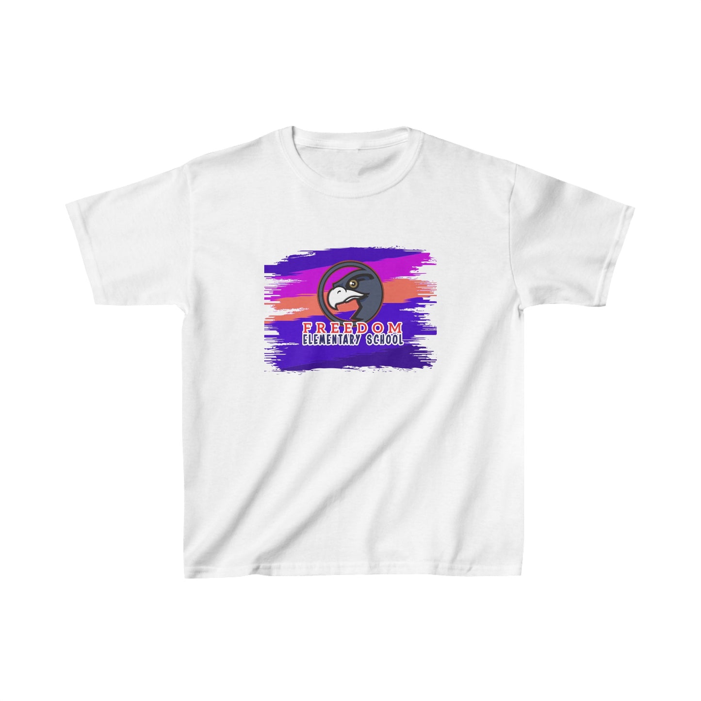 Kids Heavy Cotton™ Tee Freedom ES Rainbow Scribble