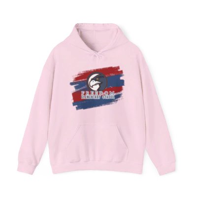 Youth Heavy Blend Hoodie Freedom ES Blue Red Scribble