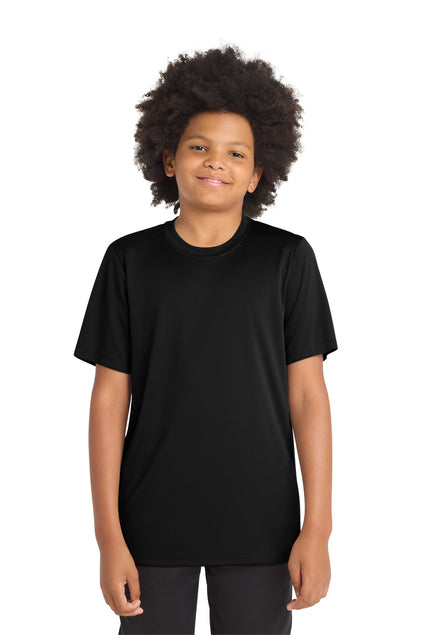 Stretched Text Front_Jersey Back_Youth Sport-Tek Moisture-Wicking T-Shirt