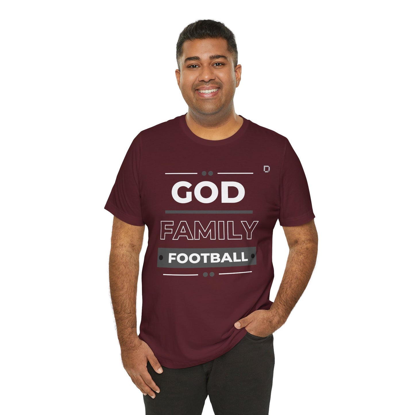 Extra Soft Football T-shirt God Family Football