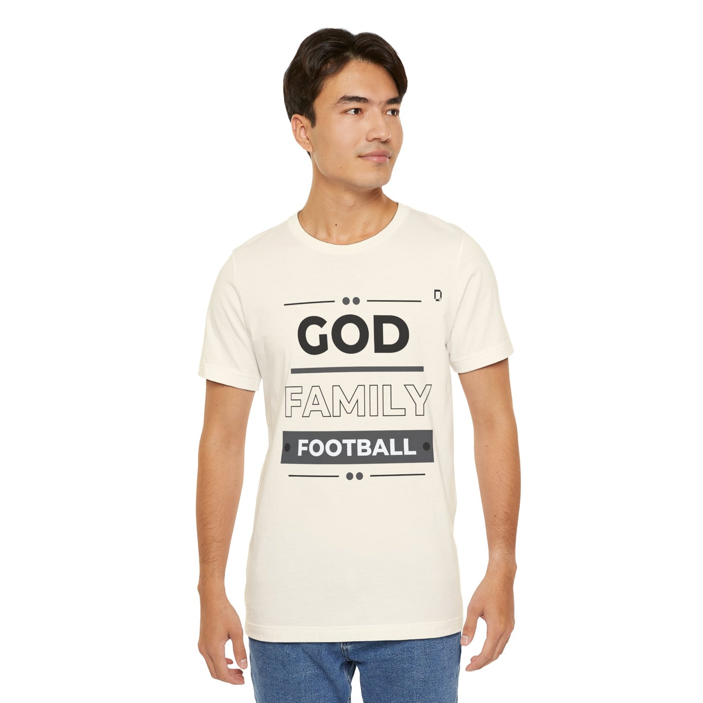 Extra Soft Football T-shirt God Family Football