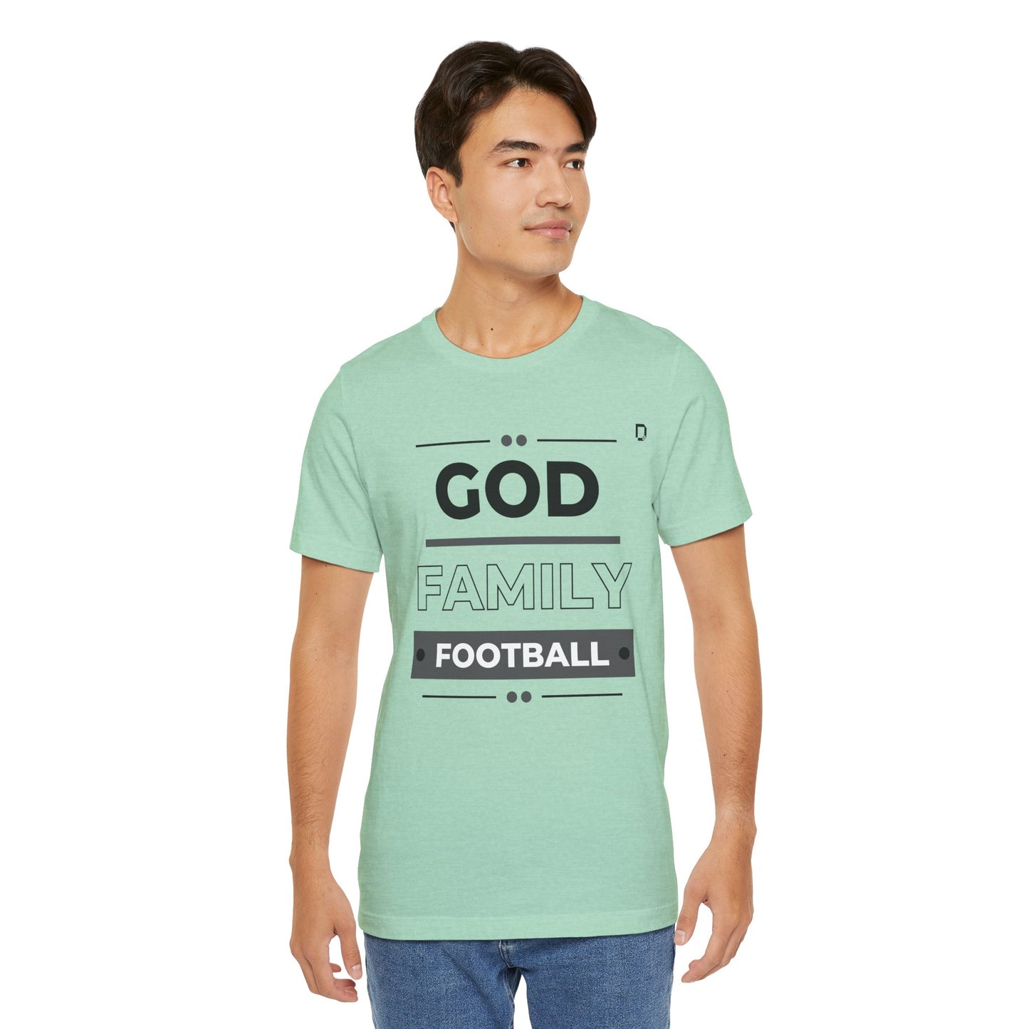 Extra Soft Football T-shirt God Family Football