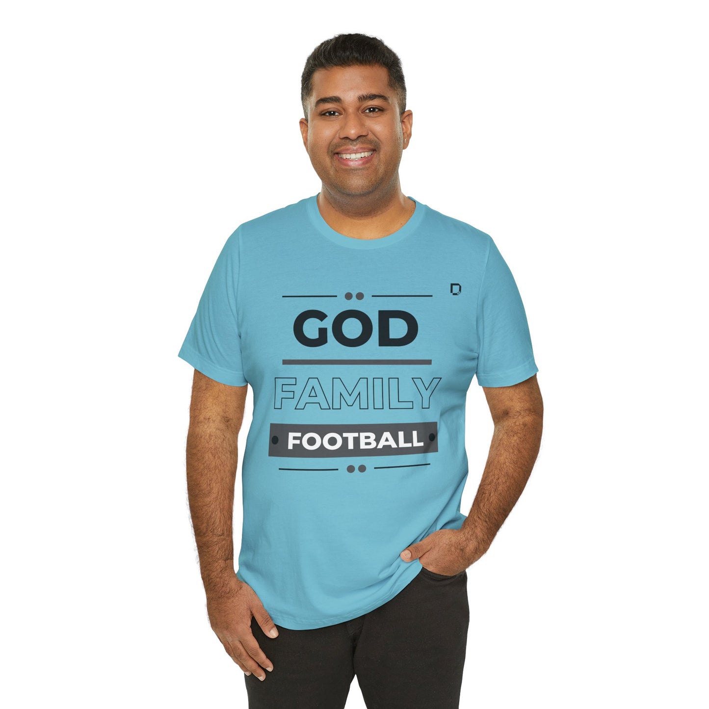 Extra Soft Football T-shirt God Family Football