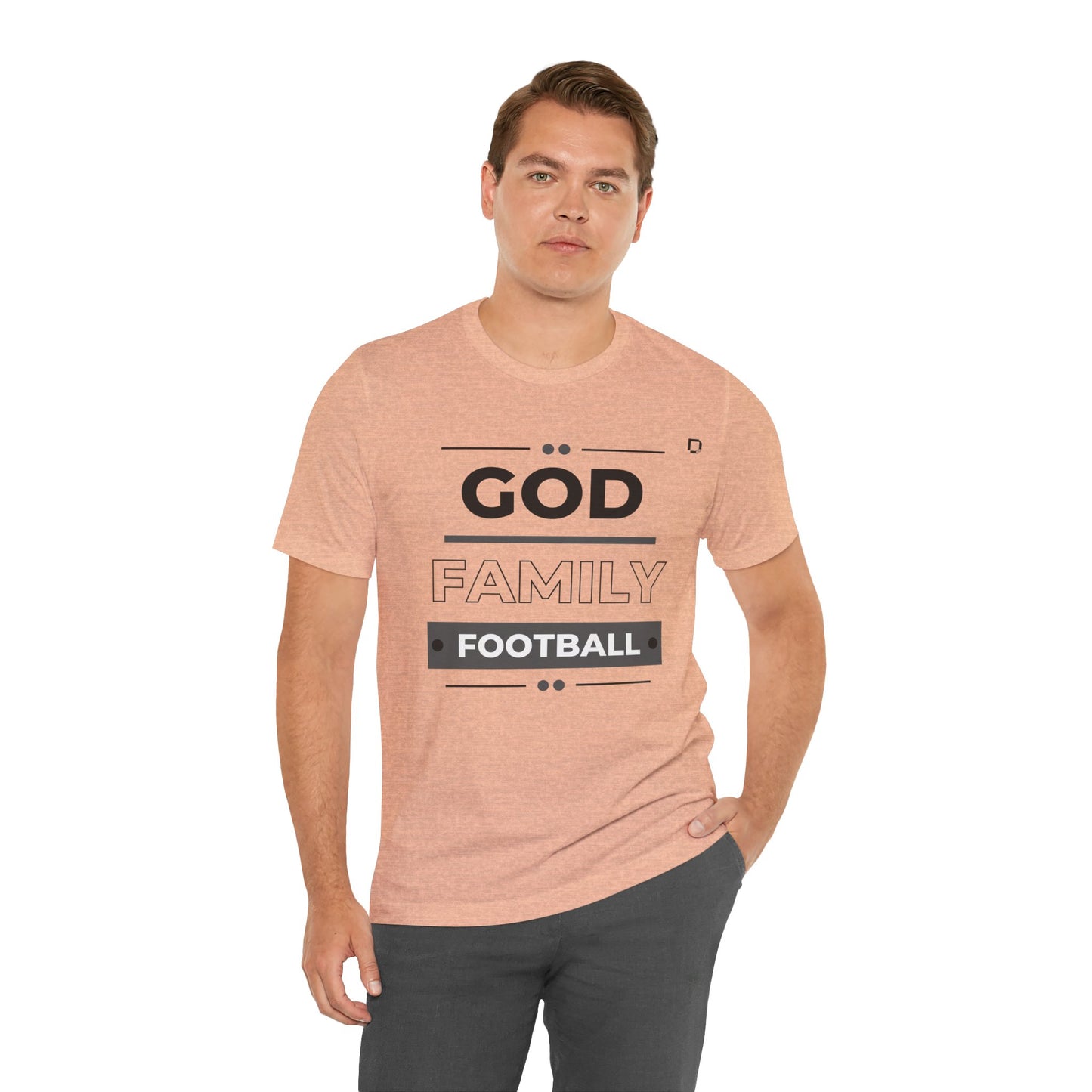 Extra Soft Football T-shirt God Family Football