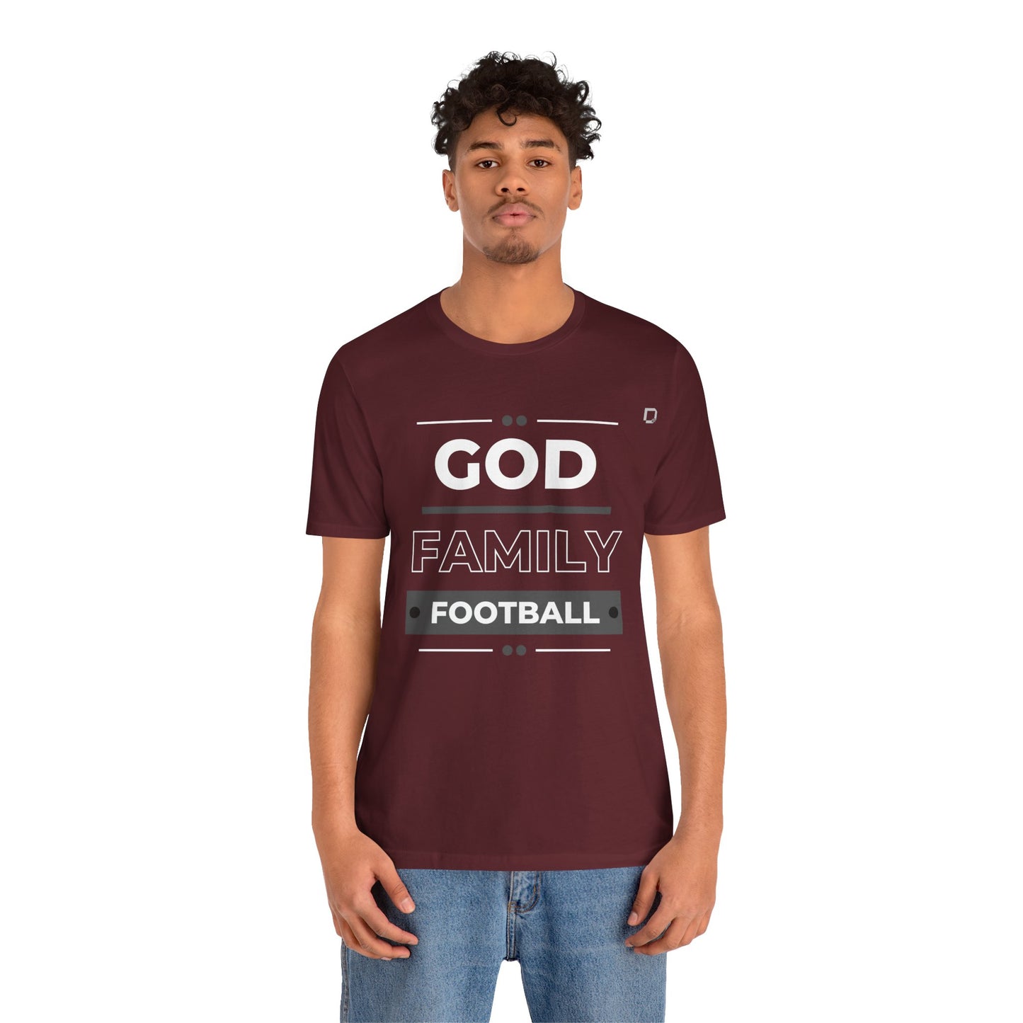 Extra Soft Football T-shirt God Family Football