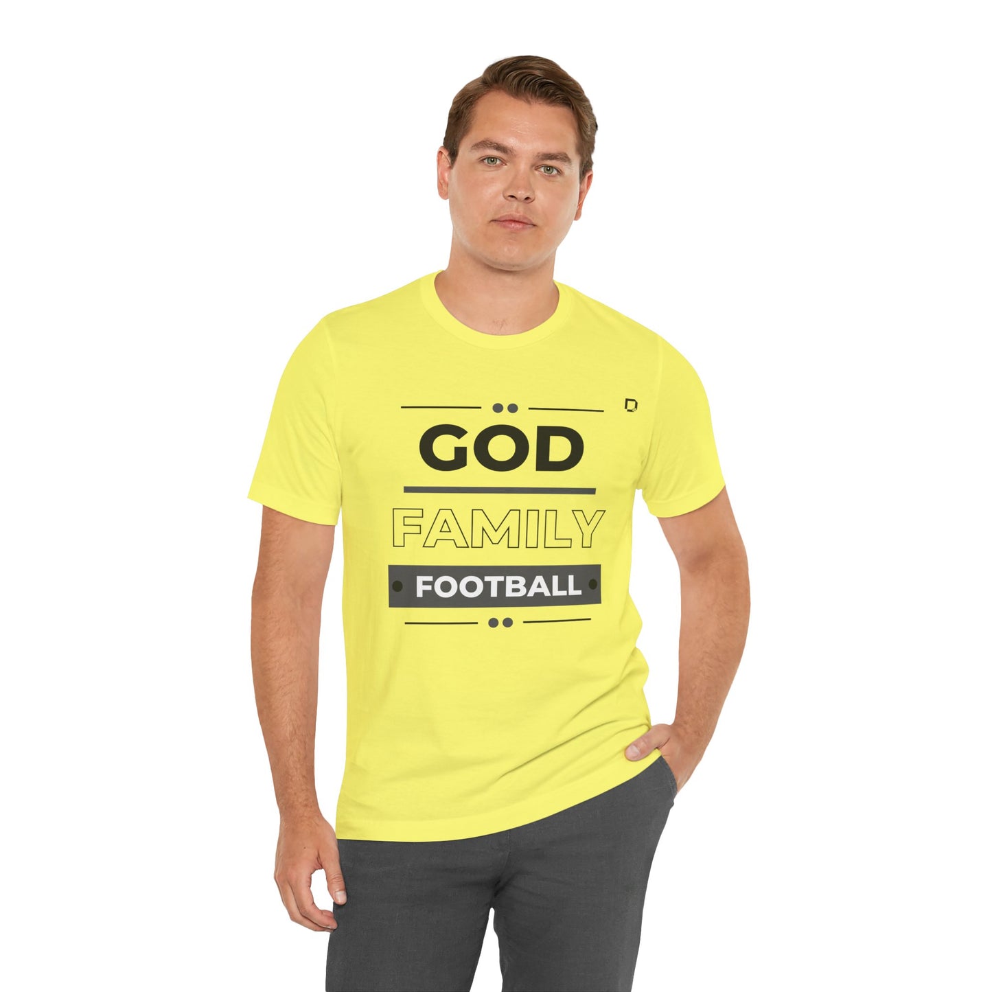 Extra Soft Football T-shirt God Family Football