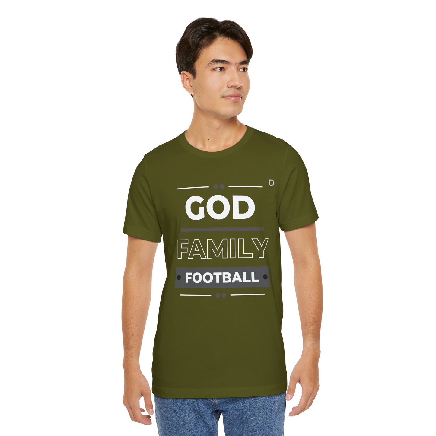 Extra Soft Football T-shirt God Family Football