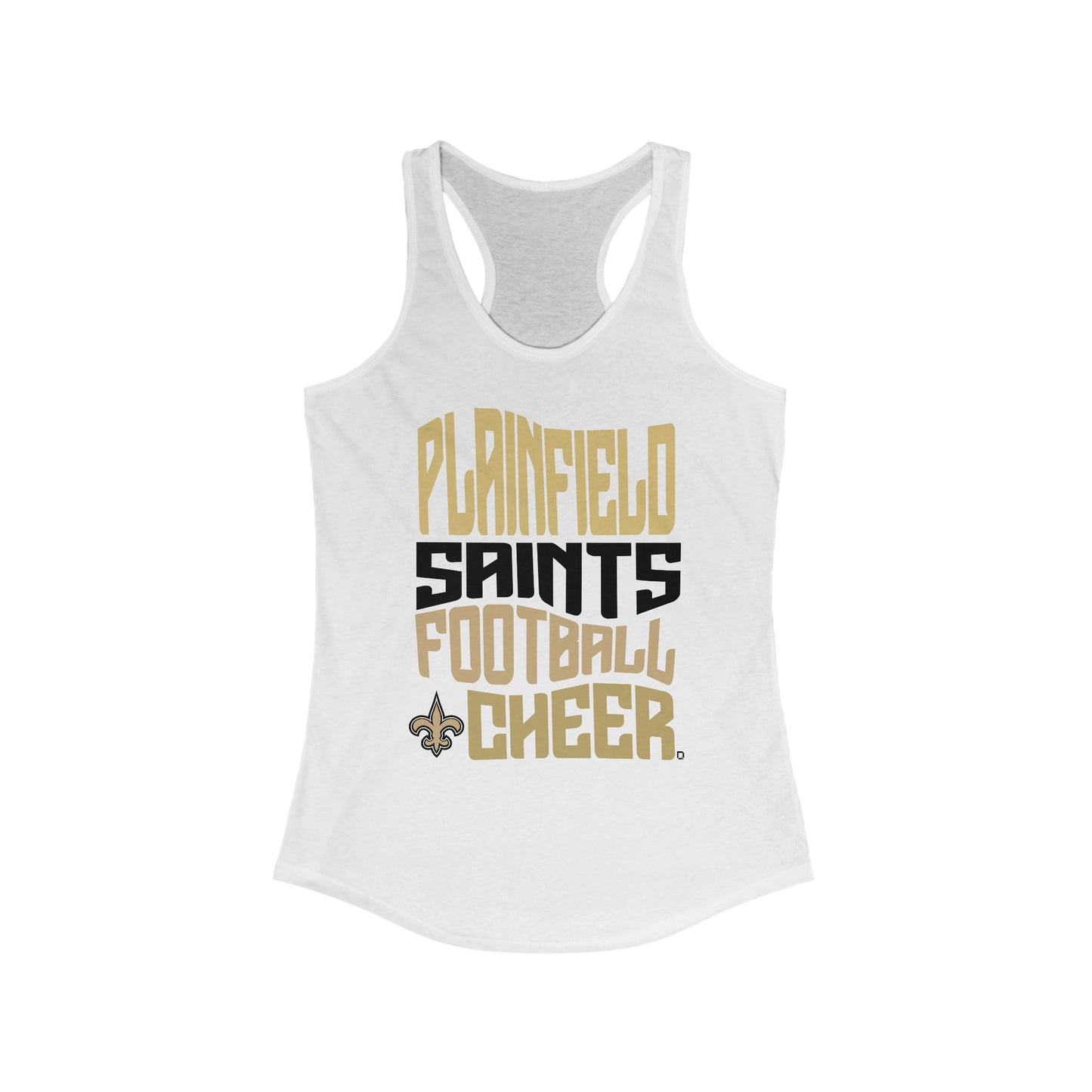 Women's Ideal Racerback Tank PSYA Football & Cheer Distorted