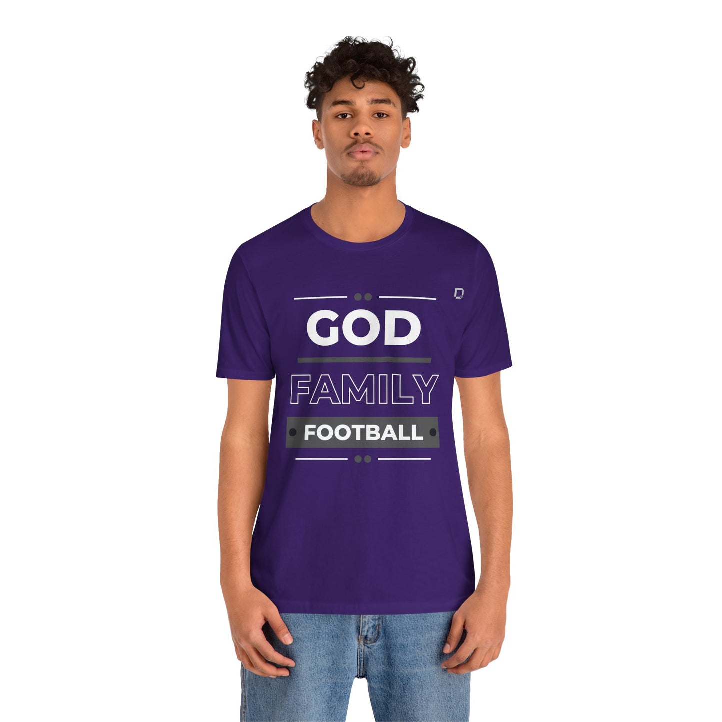 Extra Soft Football T-shirt God Family Football