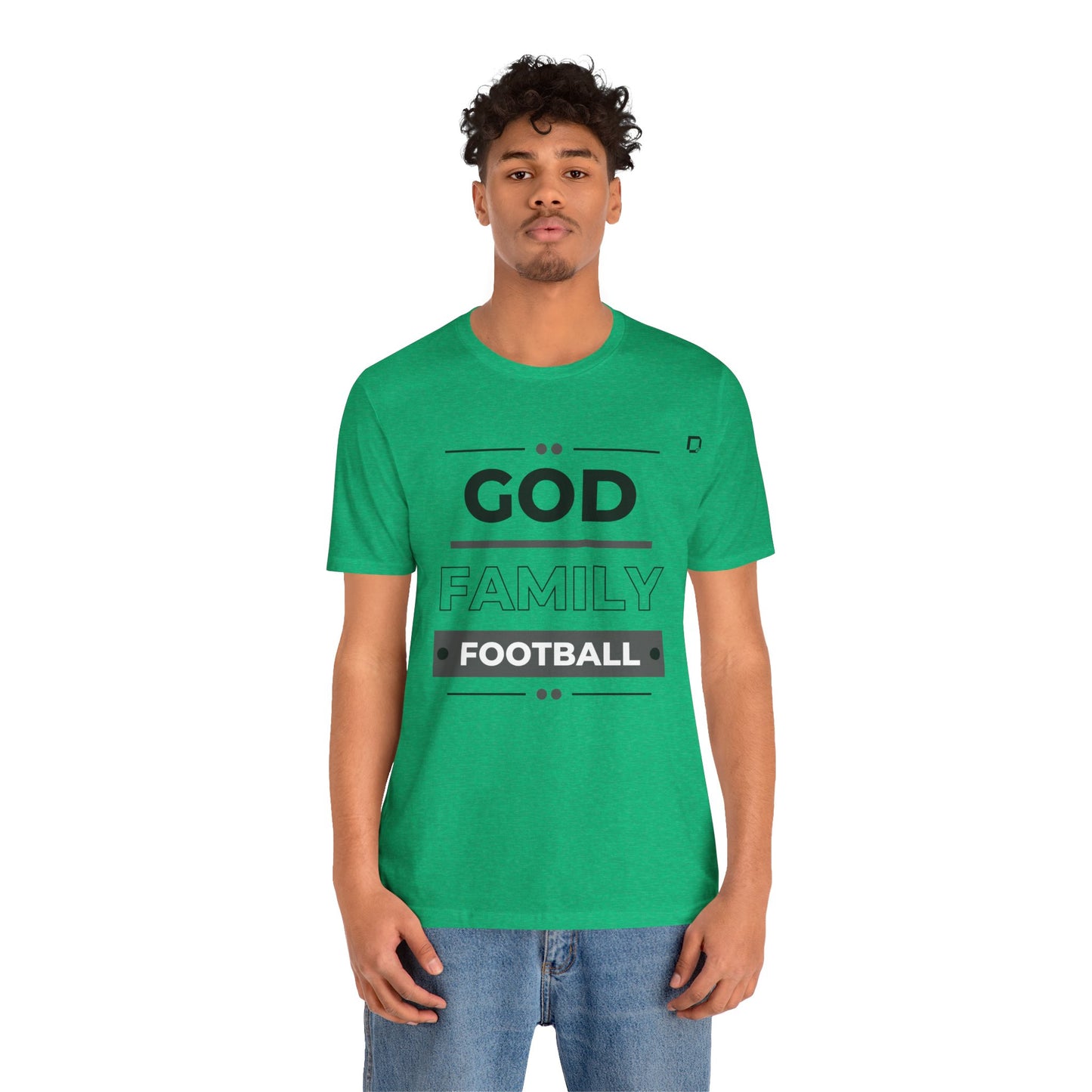 Extra Soft Football T-shirt God Family Football