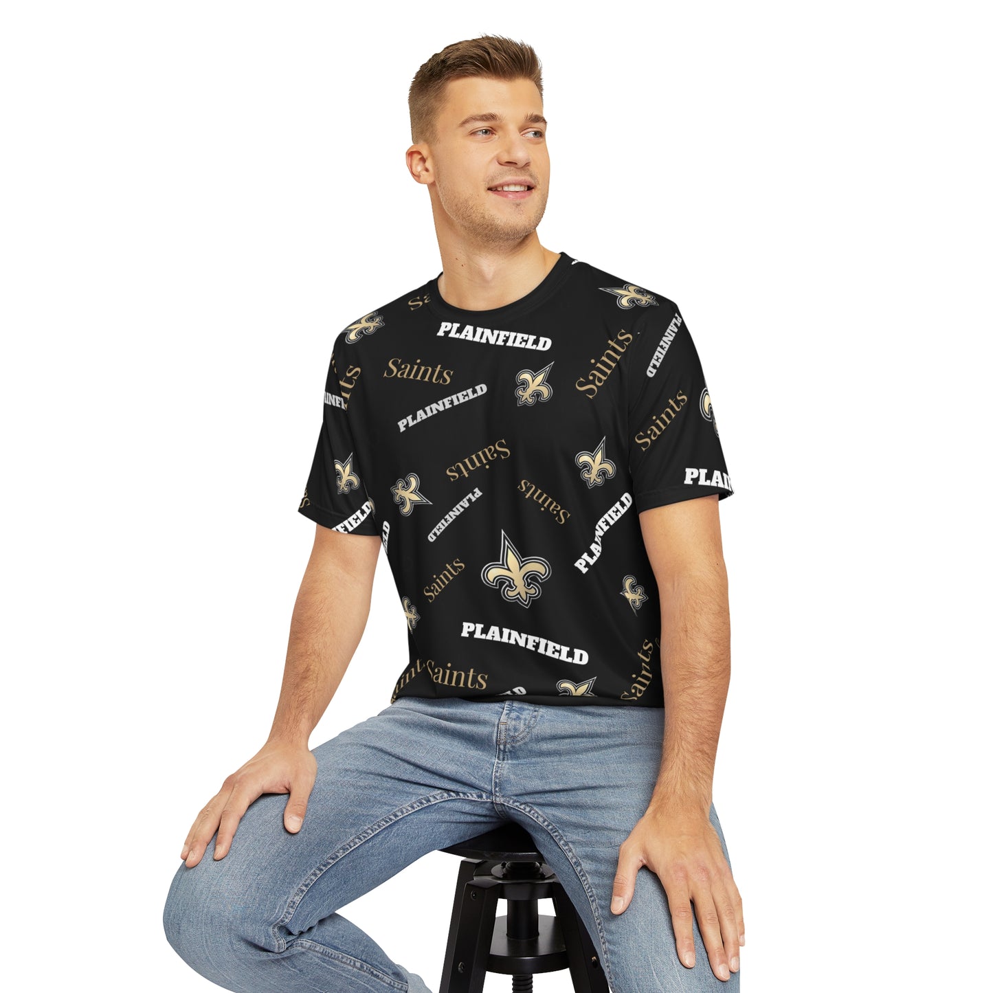 Men's Polyester Tee (AOP) PSYA Black