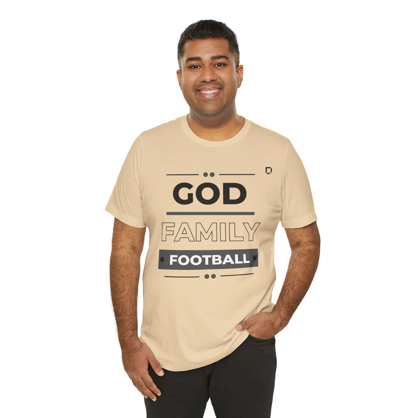 Extra Soft Football T-shirt God Family Football