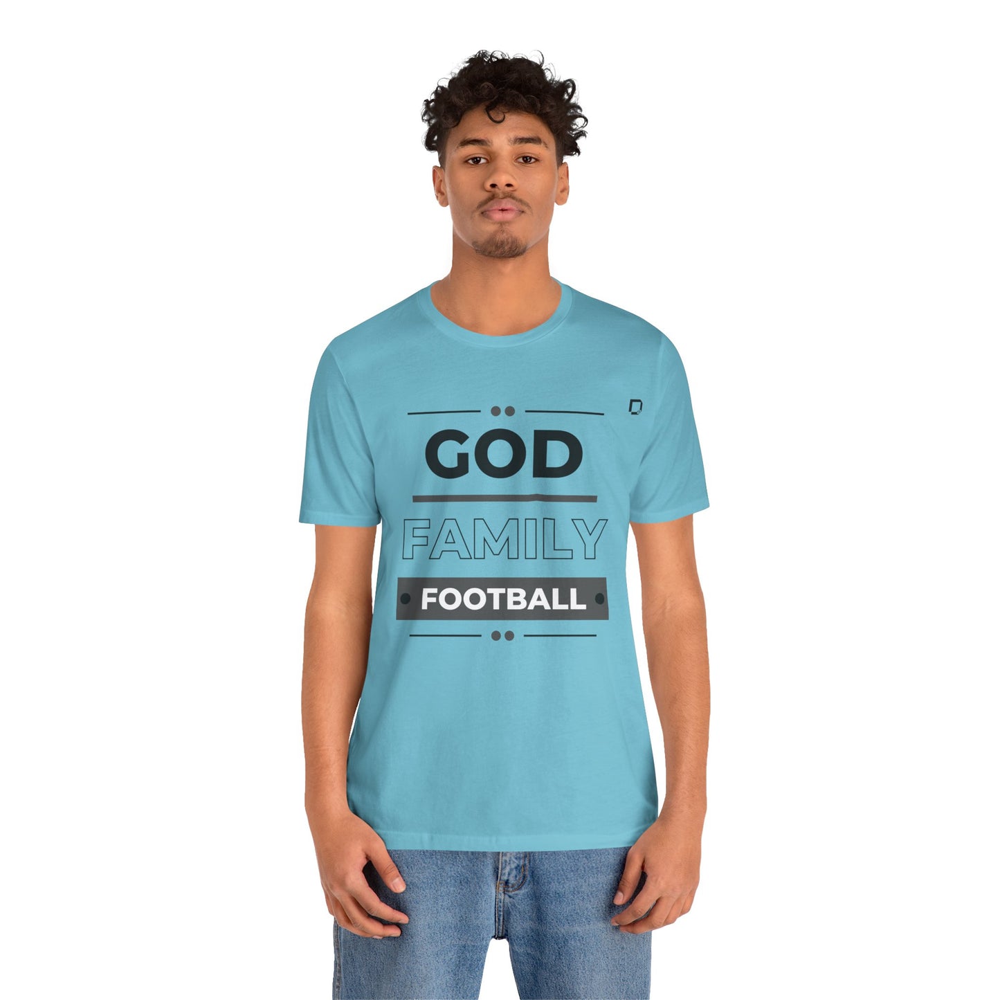 Extra Soft Football T-shirt God Family Football