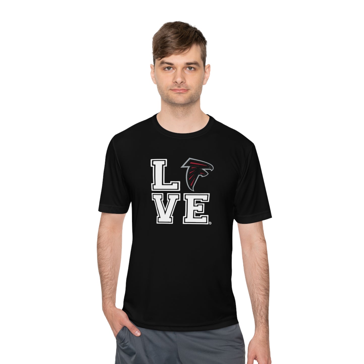 Unisex (Men's Sizing) Moisture Wicking Tee OPFYA LOVE Falcons