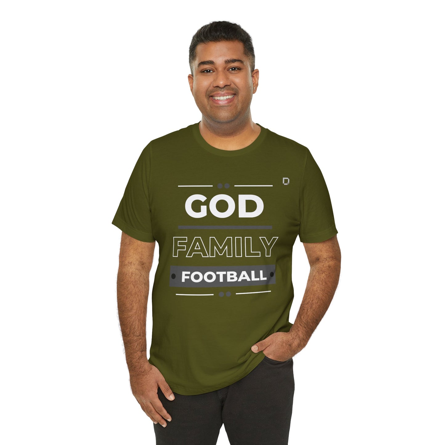 Extra Soft Football T-shirt God Family Football