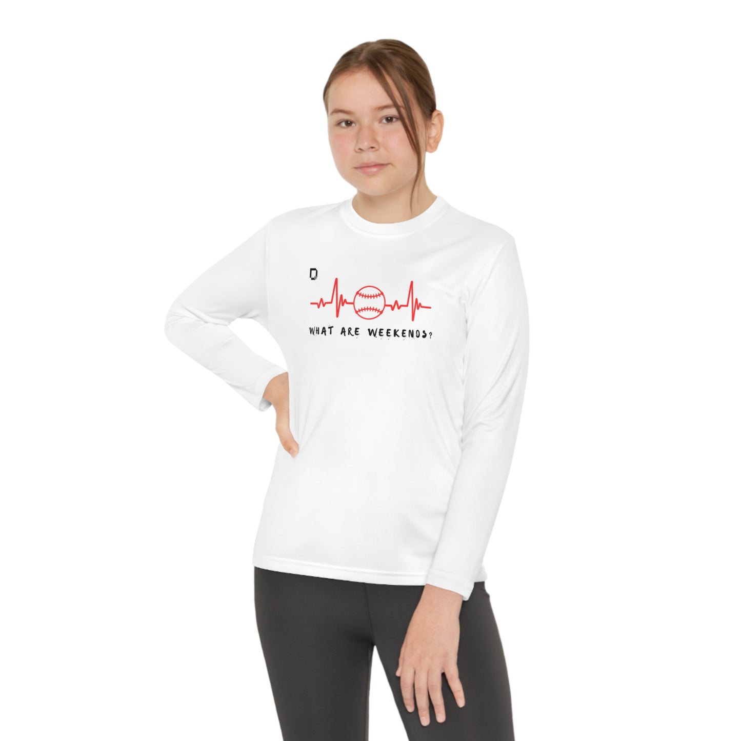 Youth Long Sleeve Soft Polyester What are Weekends Baseball