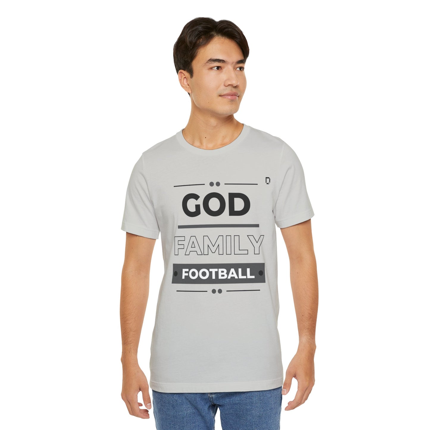 Extra Soft Football T-shirt God Family Football