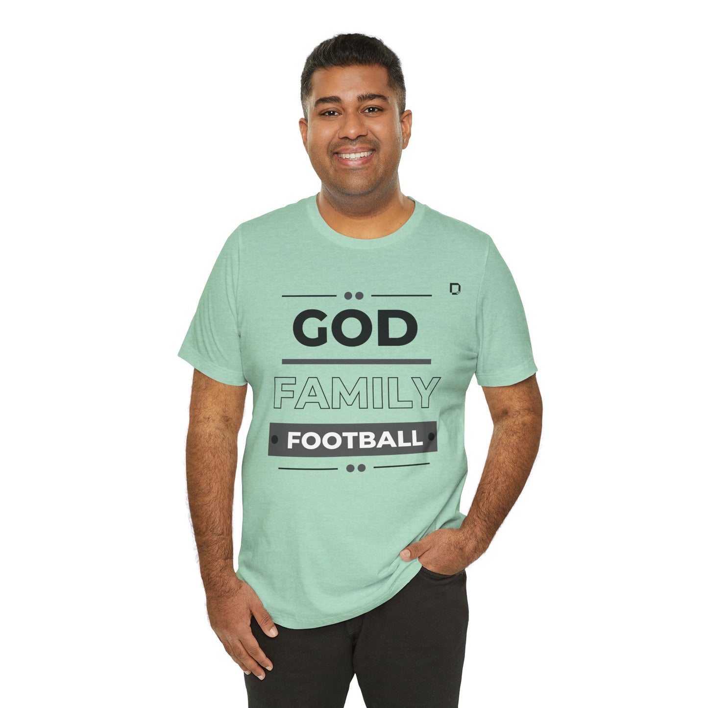 Extra Soft Football T-shirt God Family Football