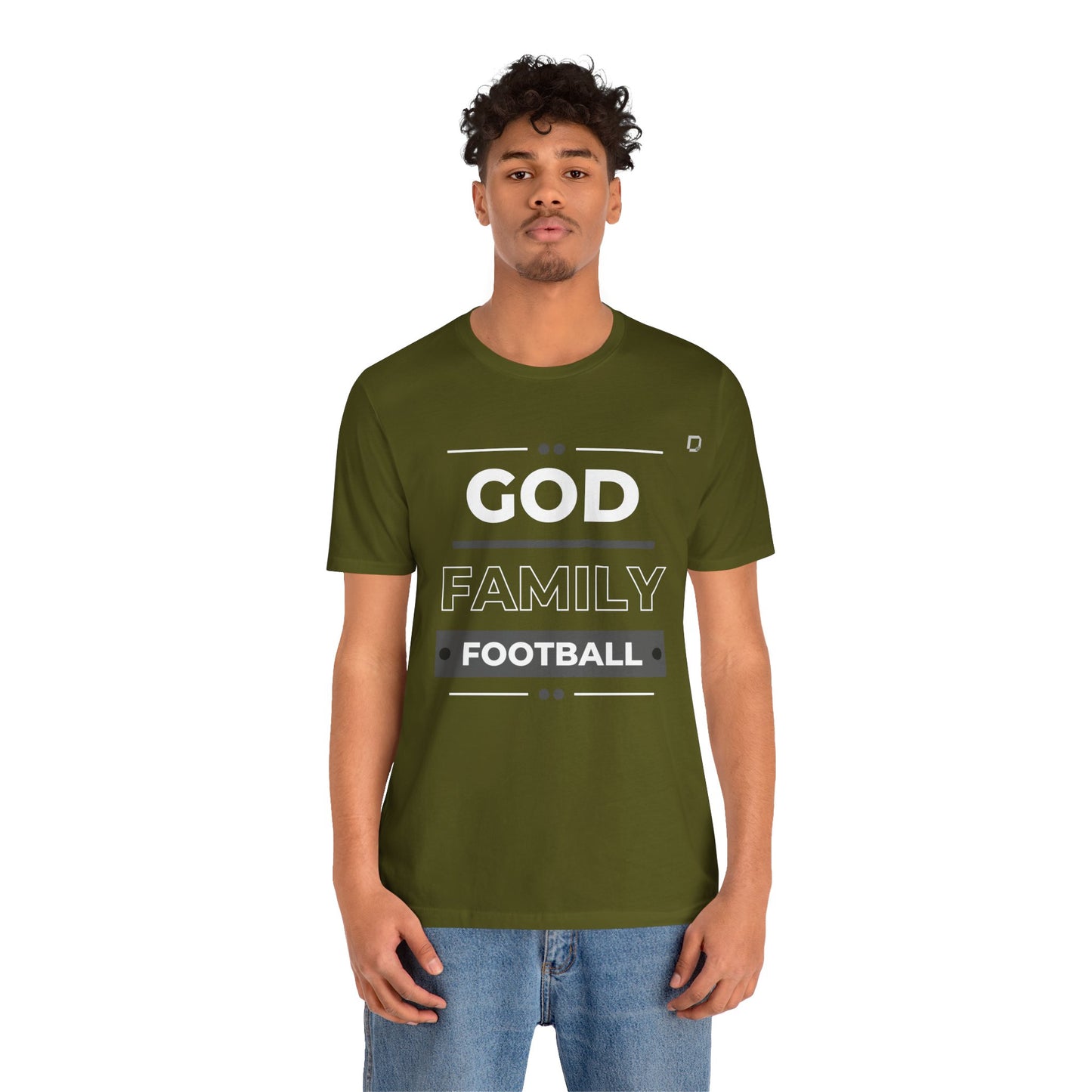 Extra Soft Football T-shirt God Family Football