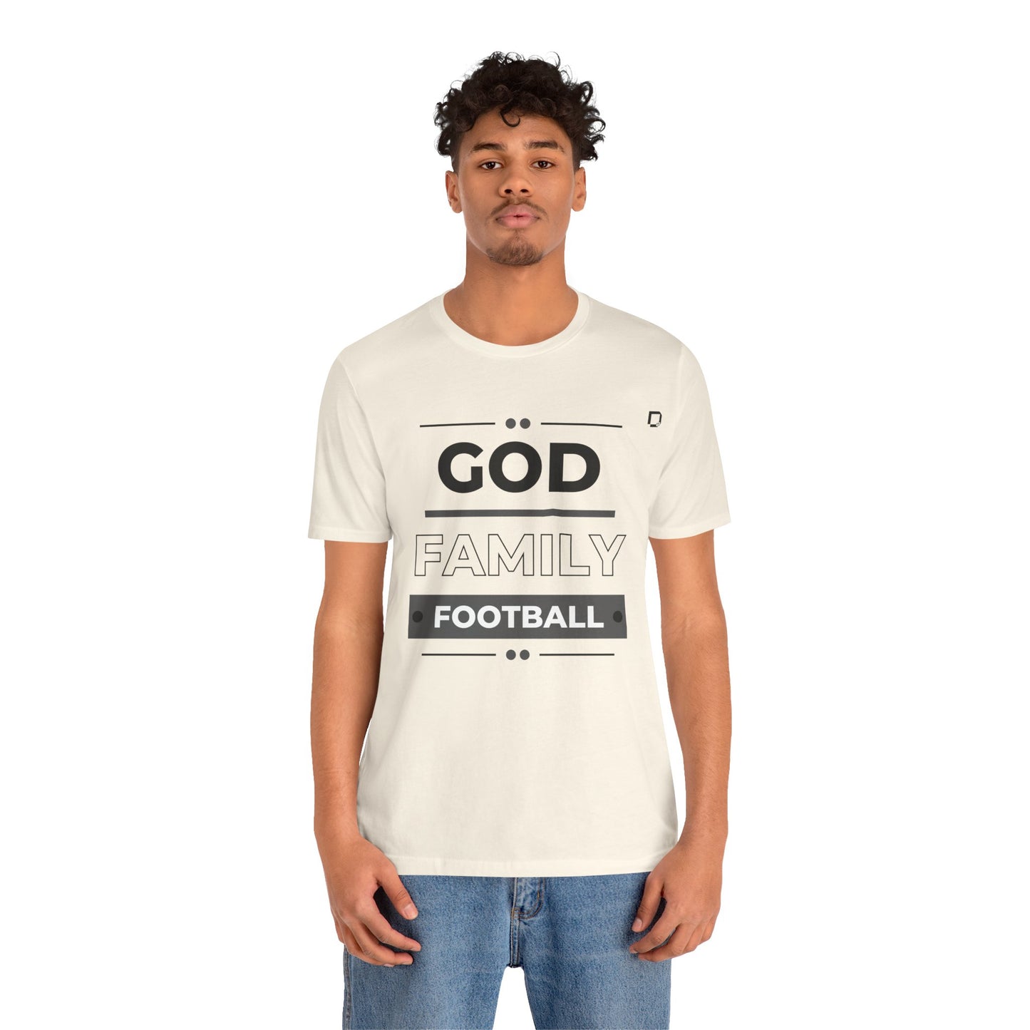 Extra Soft Football T-shirt God Family Football