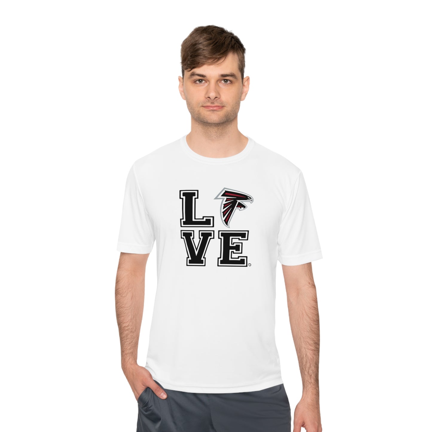 Unisex (Men's Sizing) Moisture Wicking Tee OPFYA LOVE Falcons