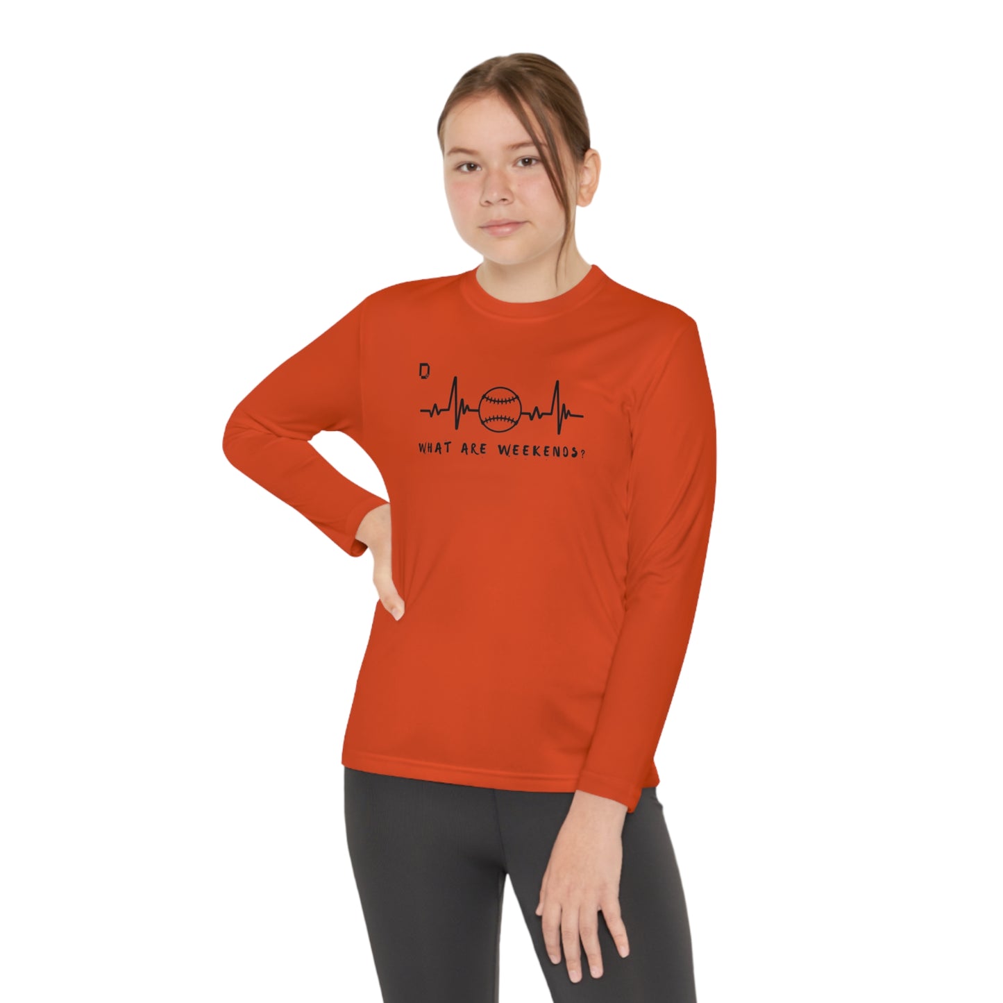 Youth Long Sleeve Soft Polyester What are Weekends Baseball