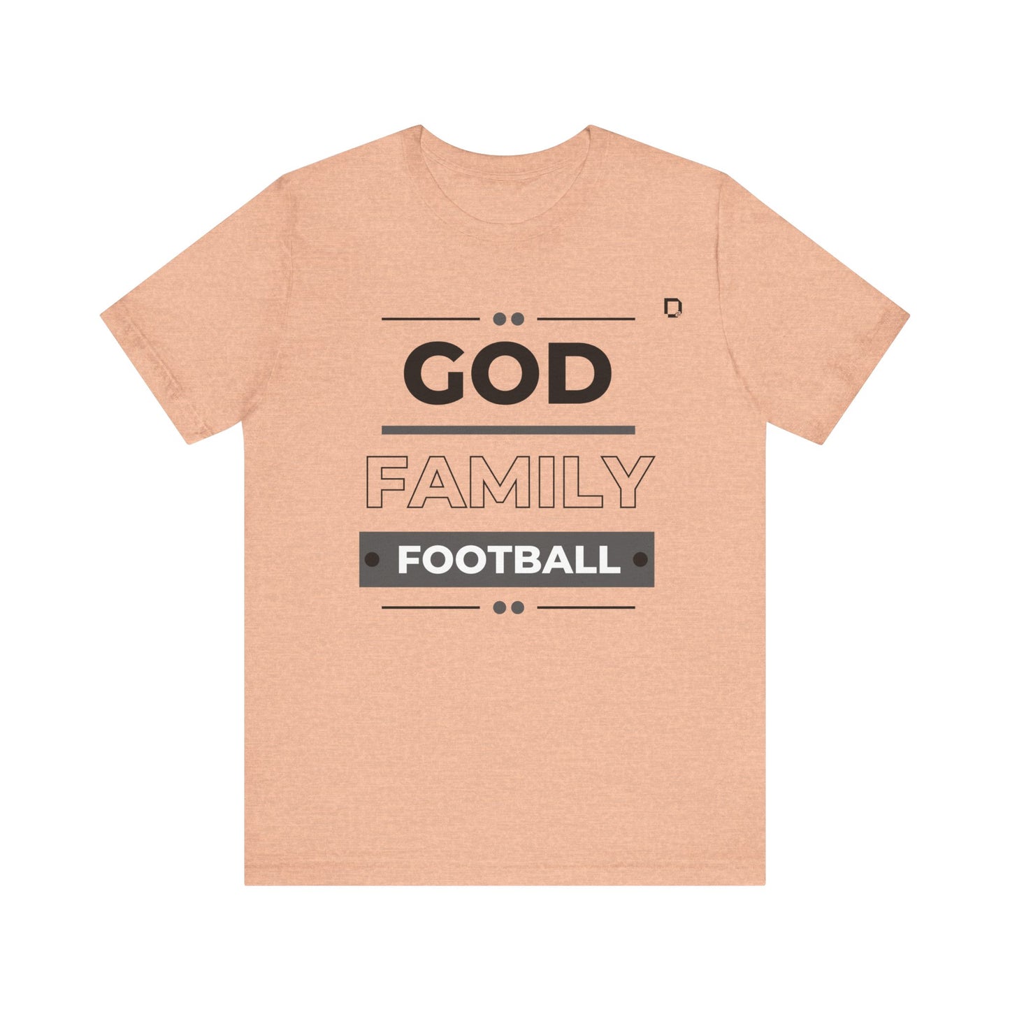 Extra Soft Football T-shirt God Family Football