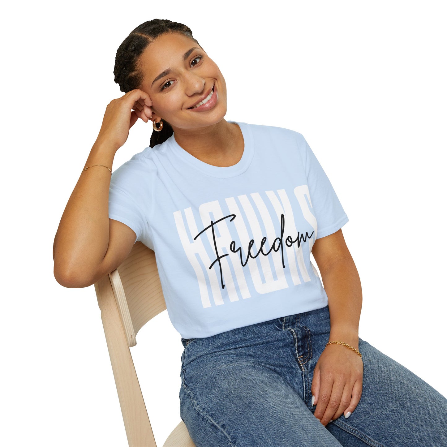 Unisex (Men's Sizing) Softstyle Tee Freedom ES Freedom Hawks Layered