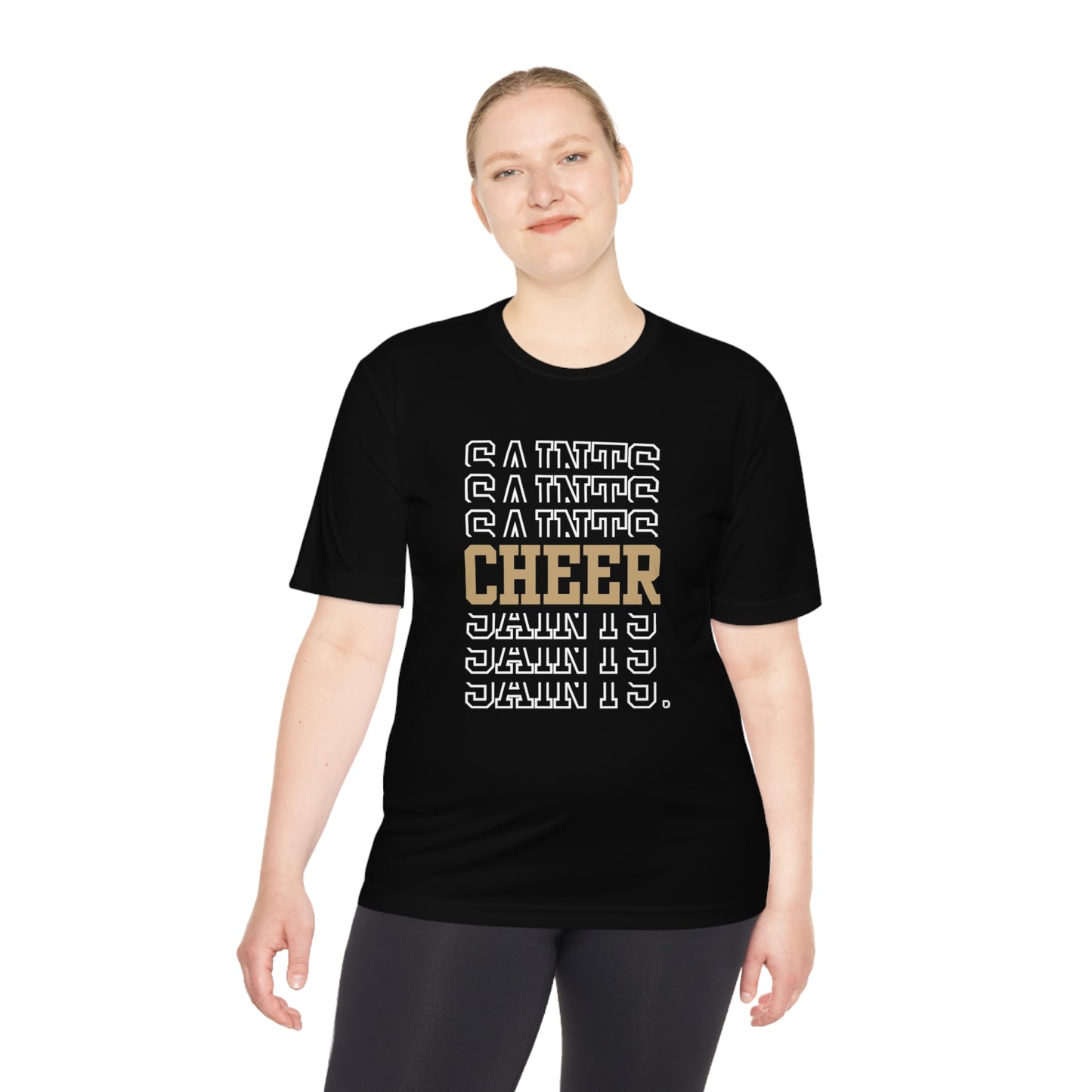 Unisex (Men's Sizing) Moisture Wicking Tee PSYA Saints Cheer Repeat