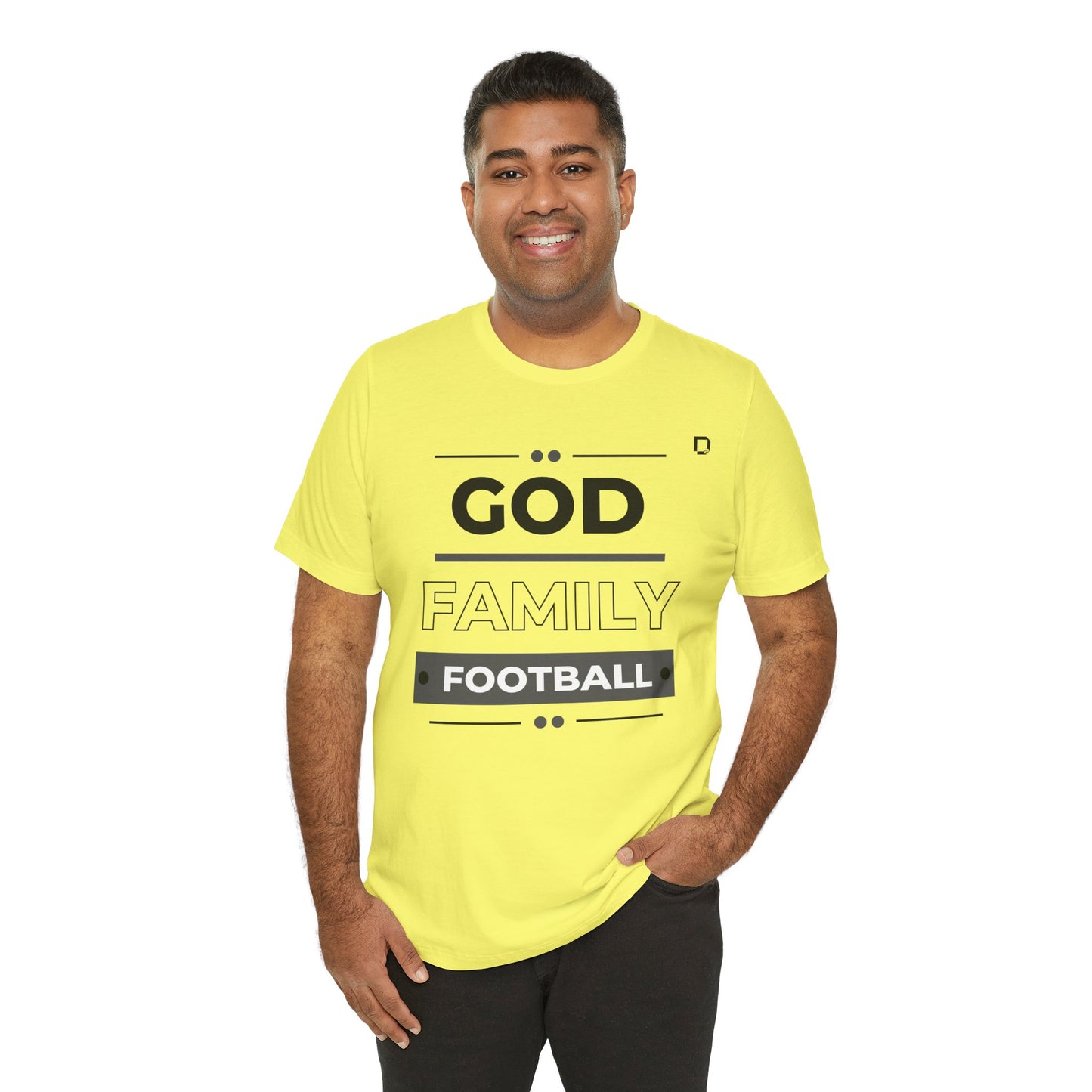 Extra Soft Football T-shirt God Family Football