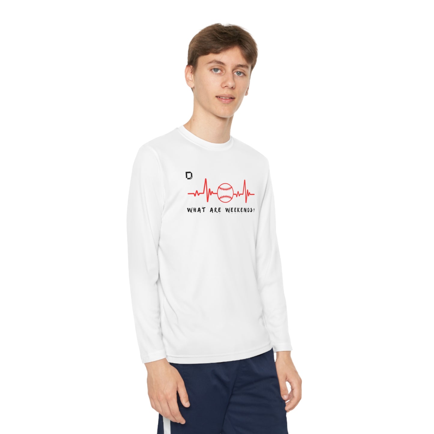 Youth Long Sleeve Soft Polyester What are Weekends Baseball