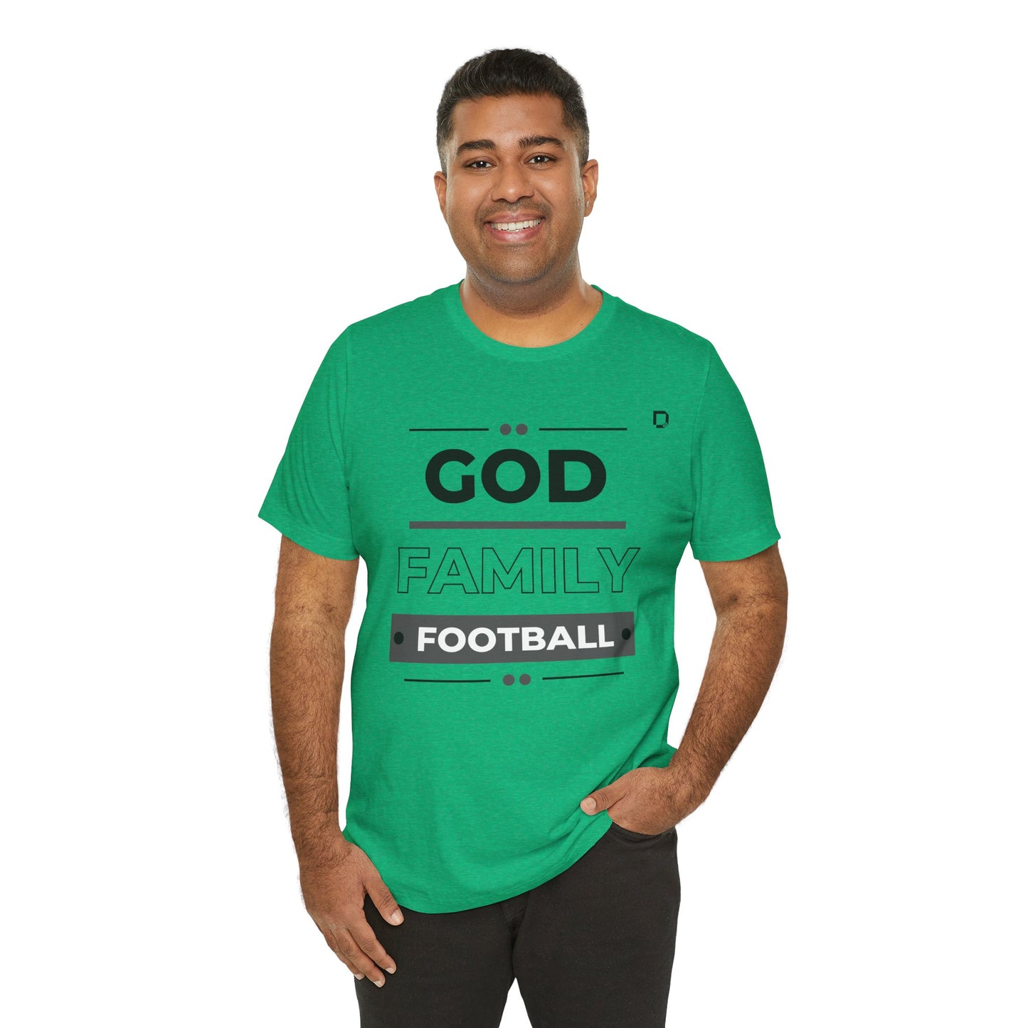 Extra Soft Football T-shirt God Family Football