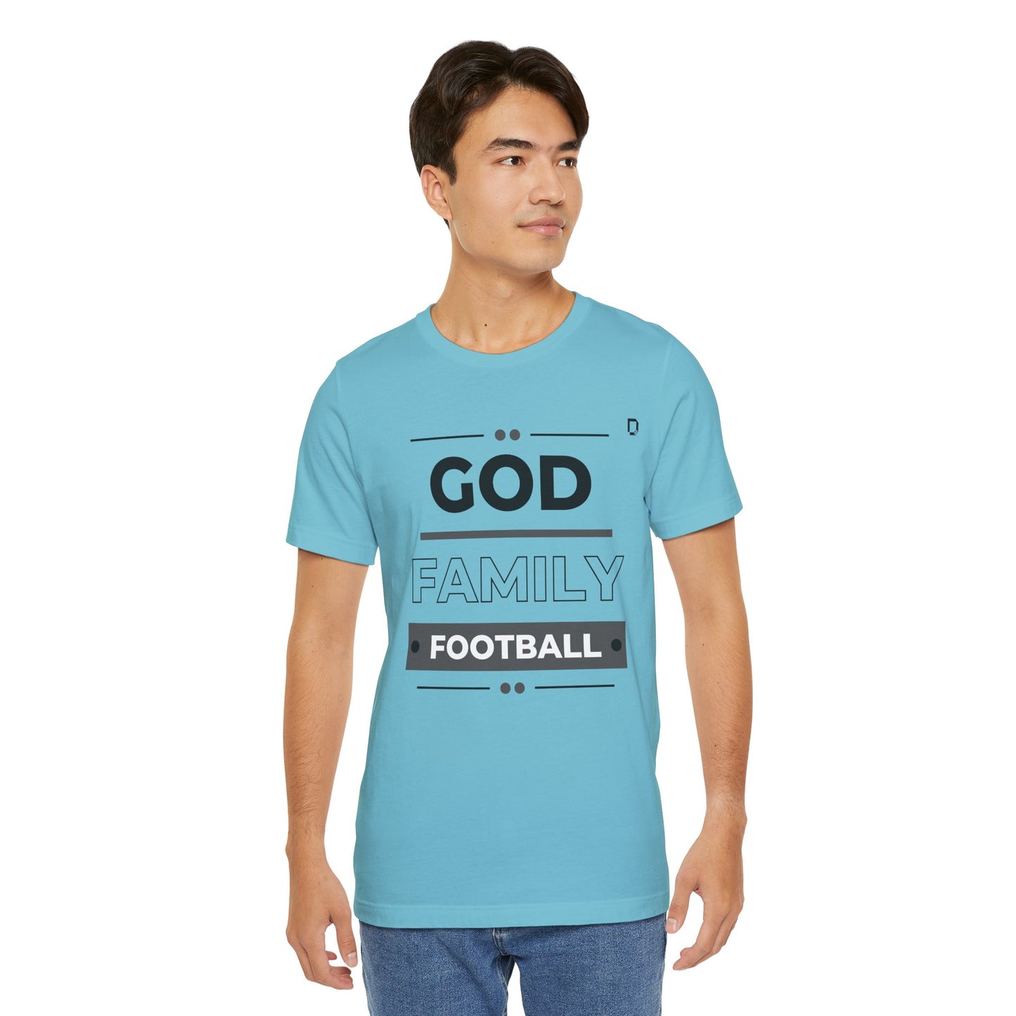 Extra Soft Football T-shirt God Family Football