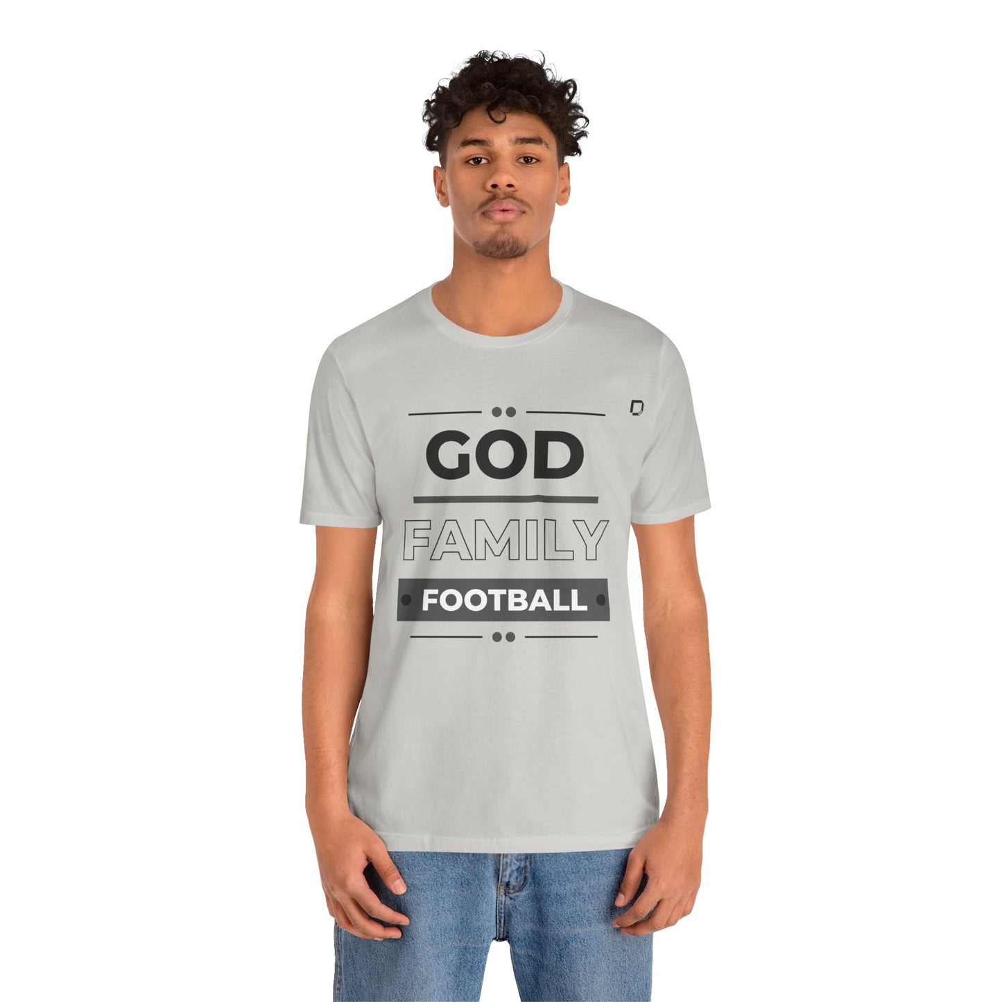 Extra Soft Football T-shirt God Family Football