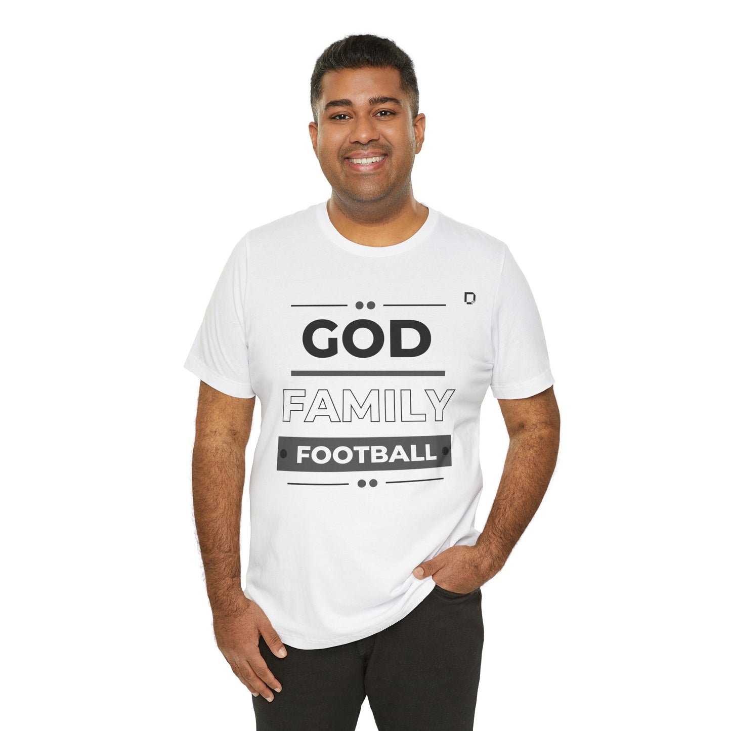 Extra Soft Football T-shirt God Family Football