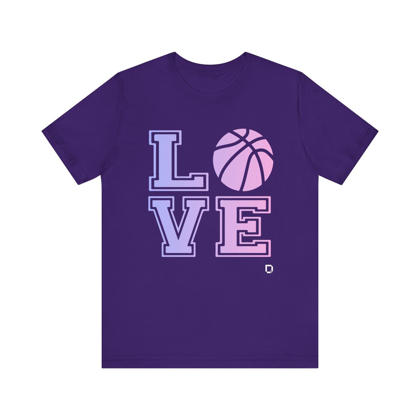 Adult Unisex Extra Soft Short Sleeve Tee Love Basketball