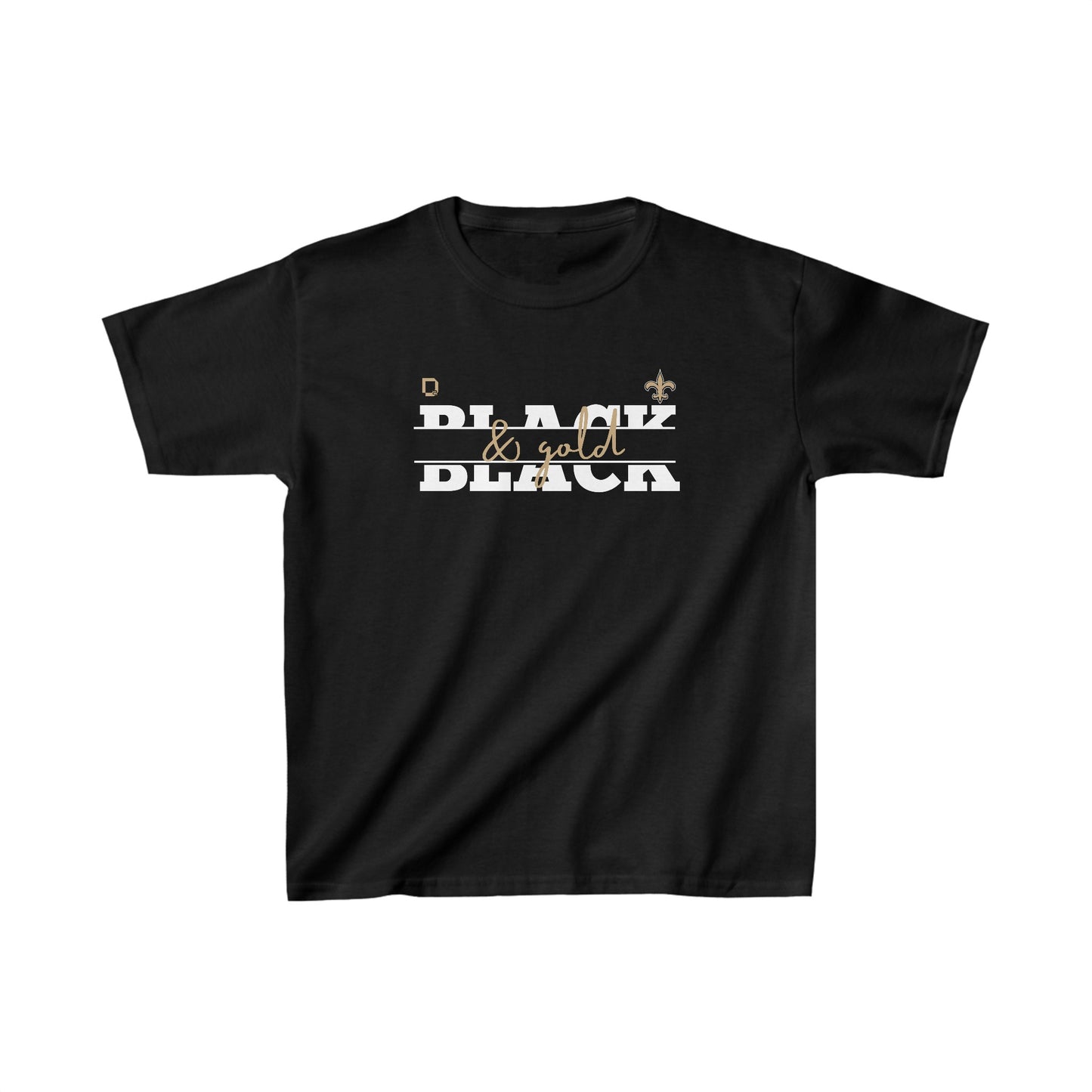 Kids Heavy Cotton™ Tee PSYA Black and Gold