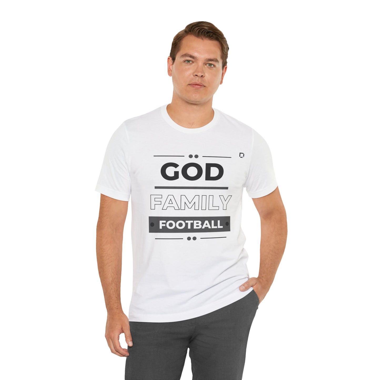 Extra Soft Football T-shirt God Family Football