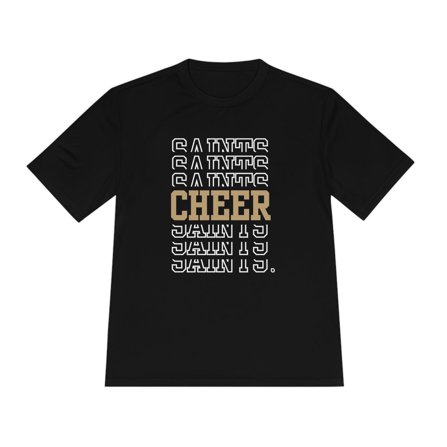 Unisex (Men's Sizing) Moisture Wicking Tee PSYA Saints Cheer Repeat