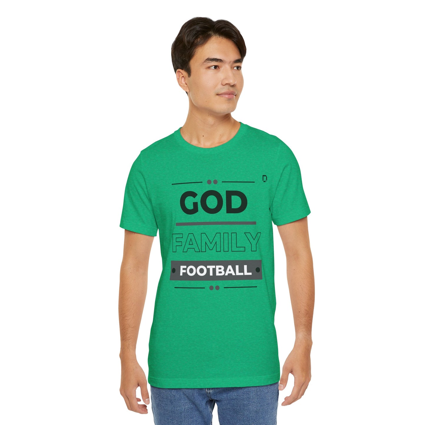 Extra Soft Football T-shirt God Family Football