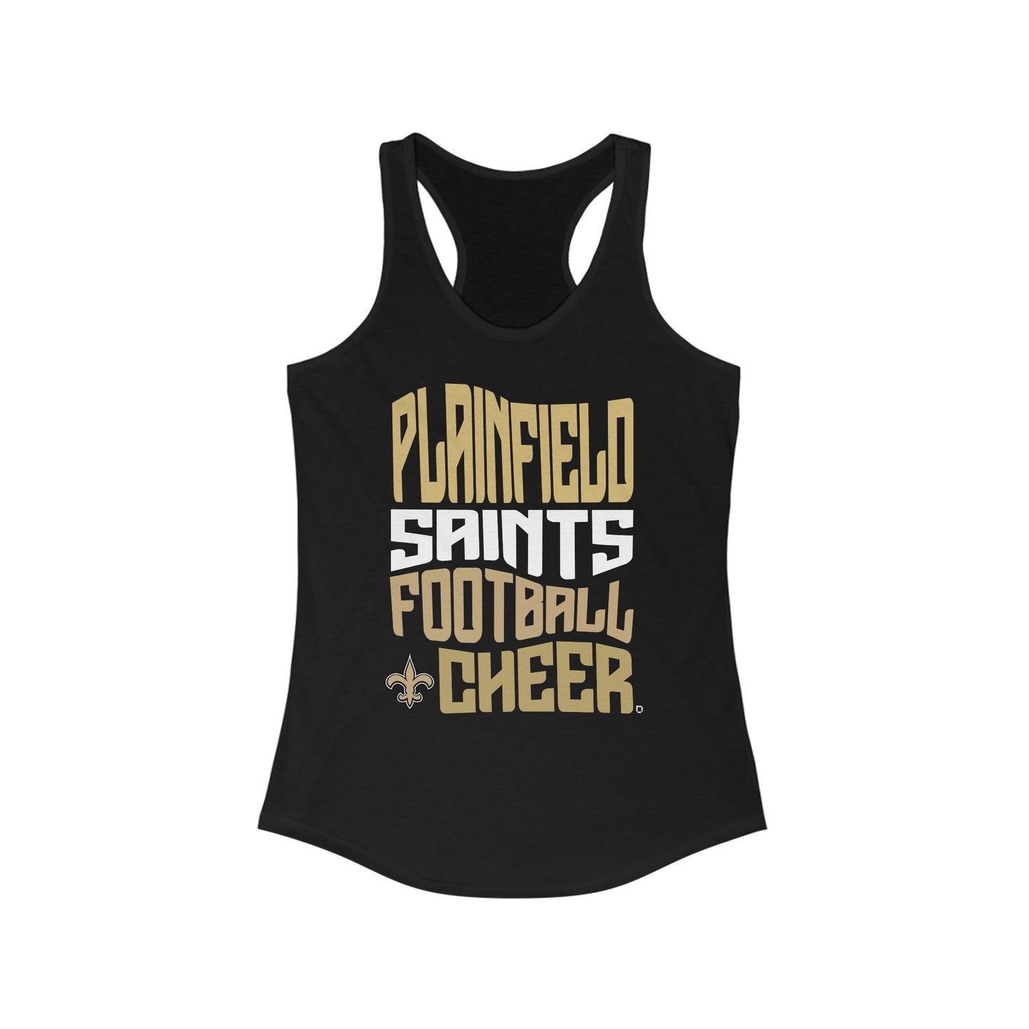 Women's Ideal Racerback Tank PSYA Football & Cheer Distorted