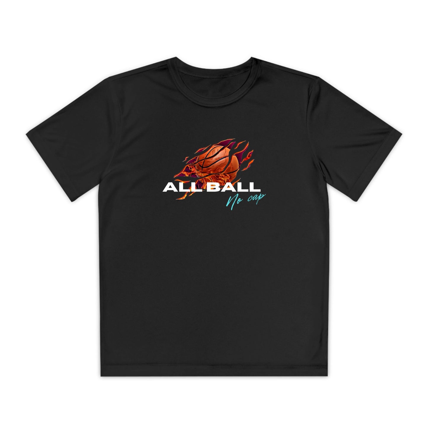All Ball No Cap_Youth Sport-Tek Moisture-Wicking T-Shirt
