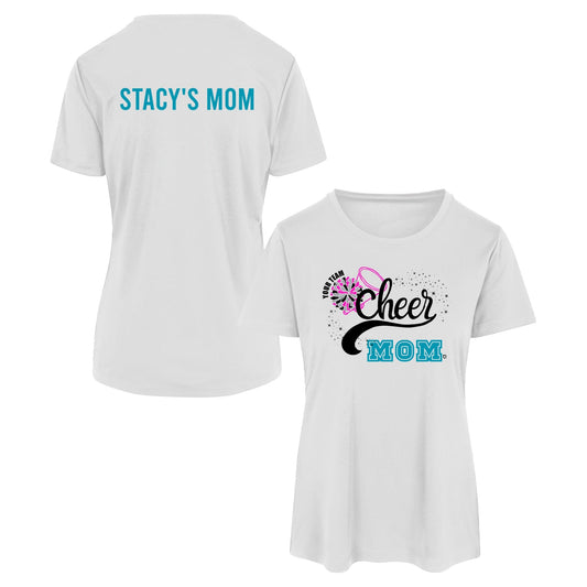 Cheer Front_Name Back_Women's Sport-Tek Competitor Tee