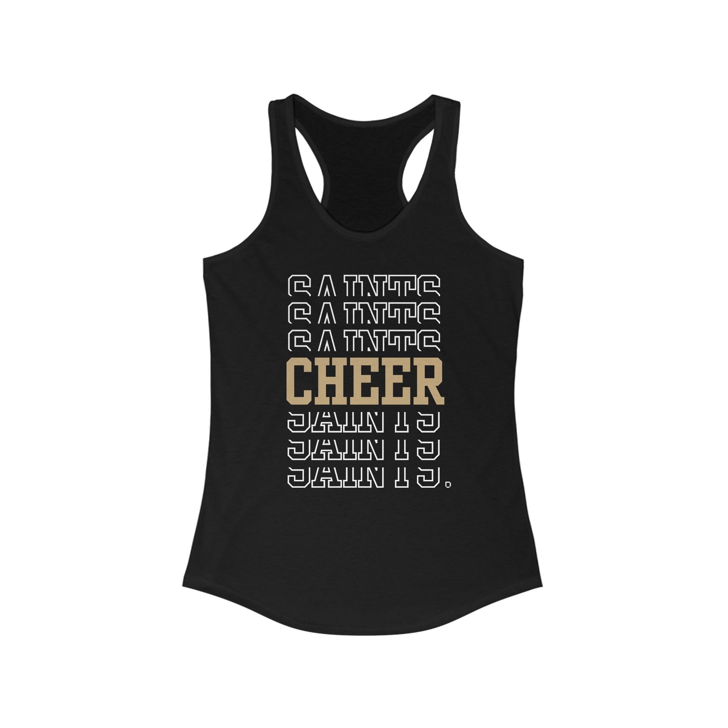 Women's Ideal Racerback Tank PSYA Saints Cheer Repeat