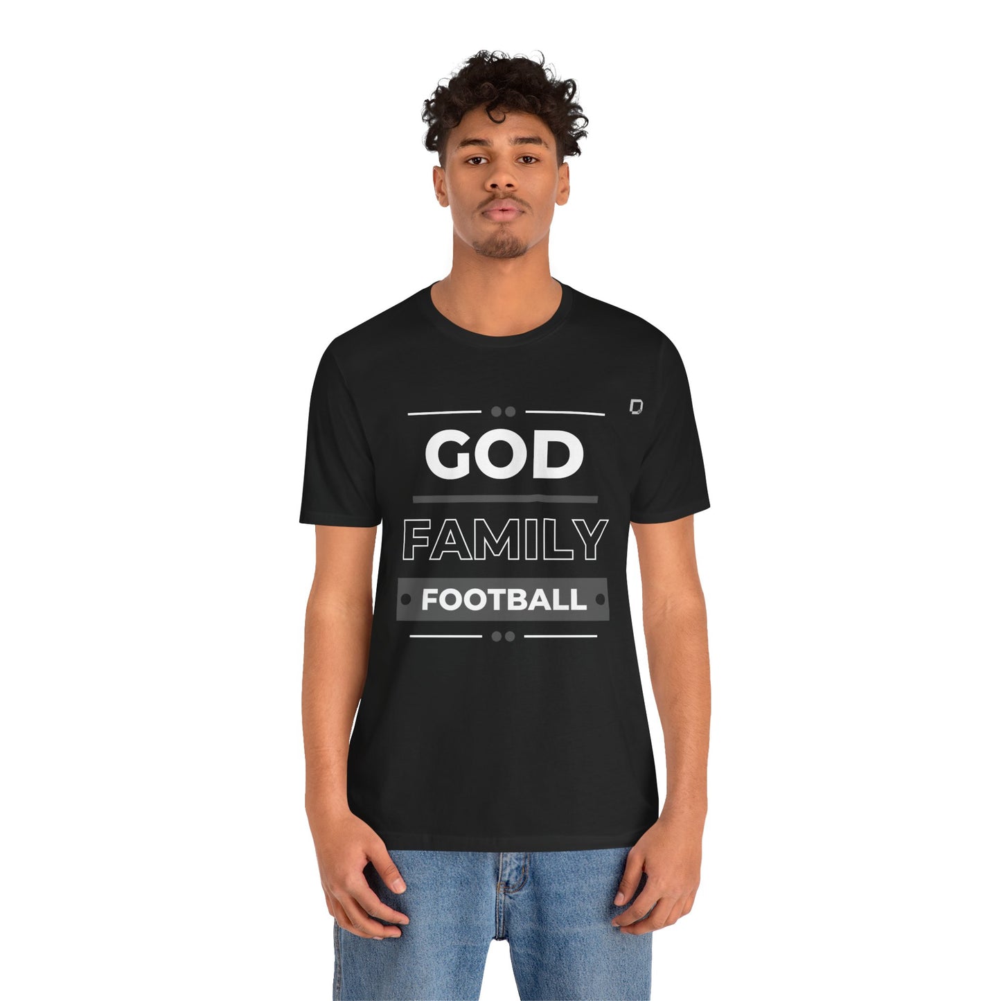 Extra Soft Football T-shirt God Family Football